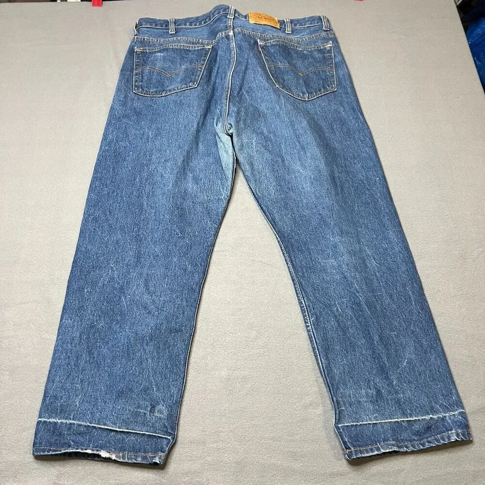 Vintage Levi's 501 Jeans Men's 46x30 (Fits 42x27.5) Blue Cotton Denim Straight